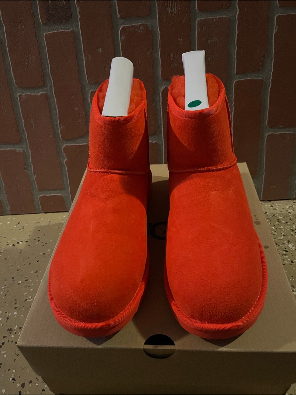 UGG Women's Short Suede Ankle Boots in Vivid Orange